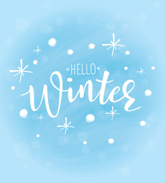 你好冬季海报模板图片下载