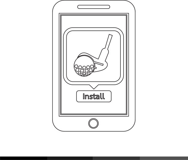 智能手机移动高尔夫应用图标设计图片下载