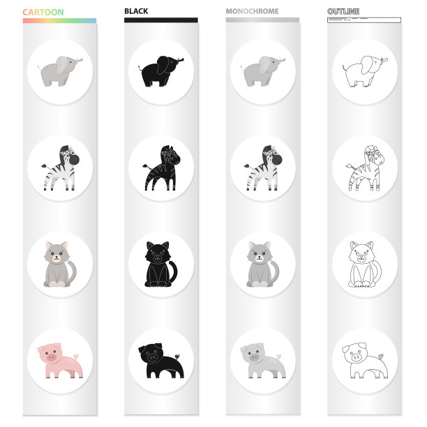 一个不现实的卡通动物图标图片下载