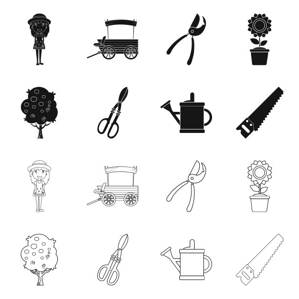 孤立对象的农场和农业标志图片下载