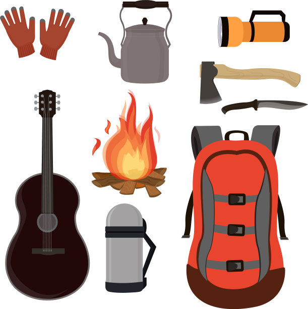 露营背包的集合集图片下载