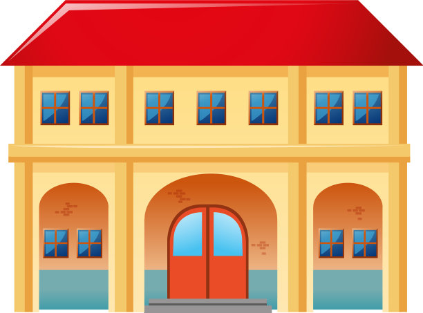 红色屋顶的大房子图片下载