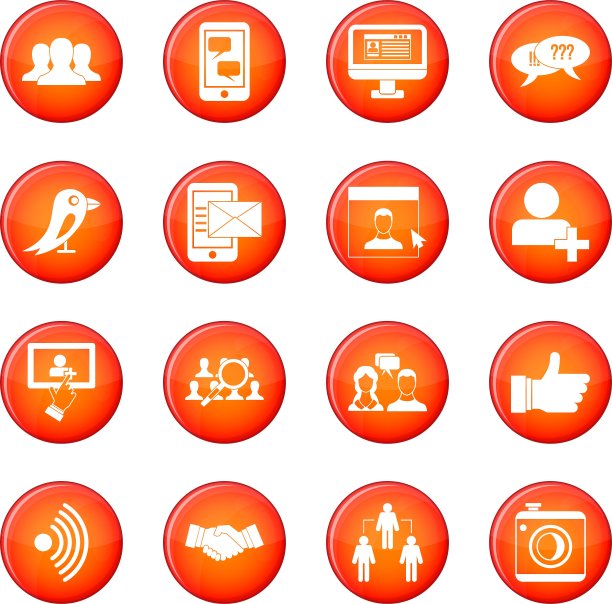 社交网络图标集图片下载