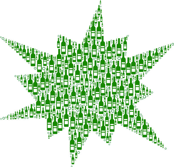 爆炸组成的酒瓶图片下载