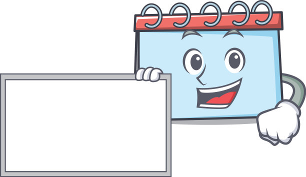 带有卡通人物的板历风格图片下载