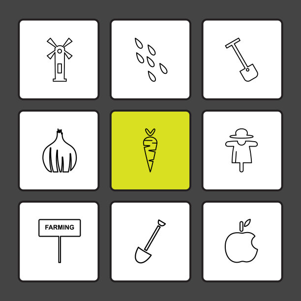 农家农家水果村eps图标图片下载