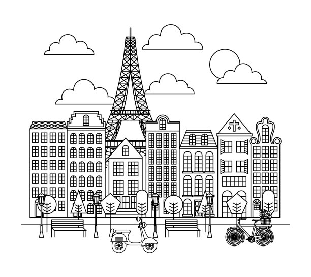 法国巴黎的建筑图片下载