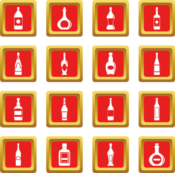 瓶子形式图标设置为红色图片下载