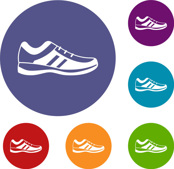 男士运动鞋图标套装图片下载