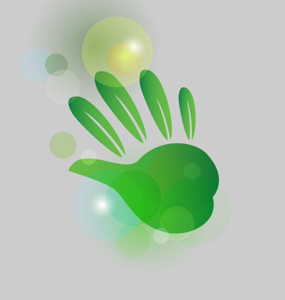 绿色环保手标图片下载