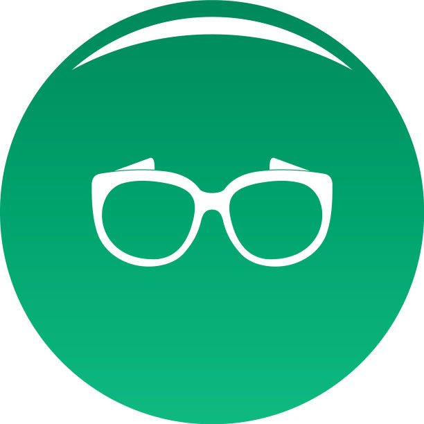视力眼镜图标绿色图片下载