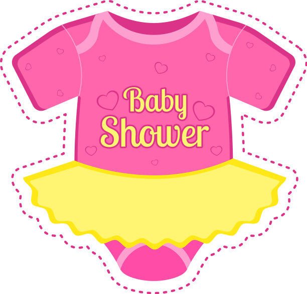 婴儿沐浴用品标签和裙子图片下载
