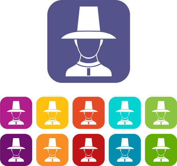 韩国士兵在制服图标集图片下载