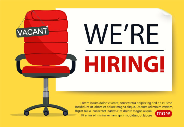 空的办公椅，空着雇佣标志图片下载