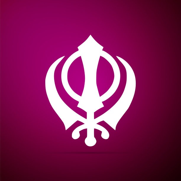 锡克教khanda的象征符号孤立图片下载