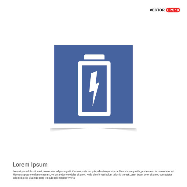 充电电池图标电池图标-蓝色照片图片下载