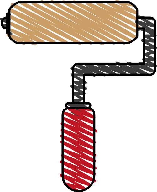 油漆滚筒卡通图片下载