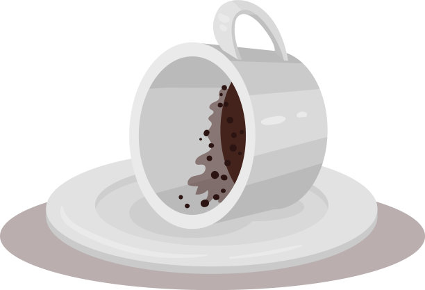 在咖啡渣上面的白色杯子里猜图片下载