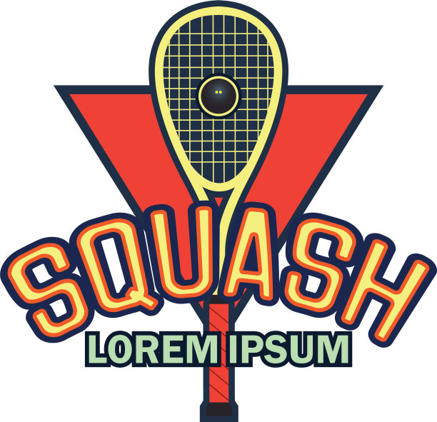 壁球标志与文字空间为您的口号图片下载