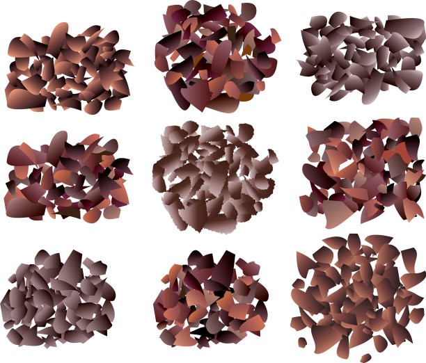 一套甜黑巧克力棒屑堆图片下载