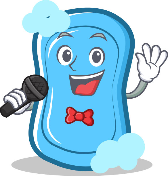 唱歌的蓝色肥皂人物卡通图片下载