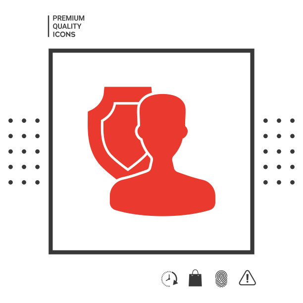 保险盾与用户图标图片下载