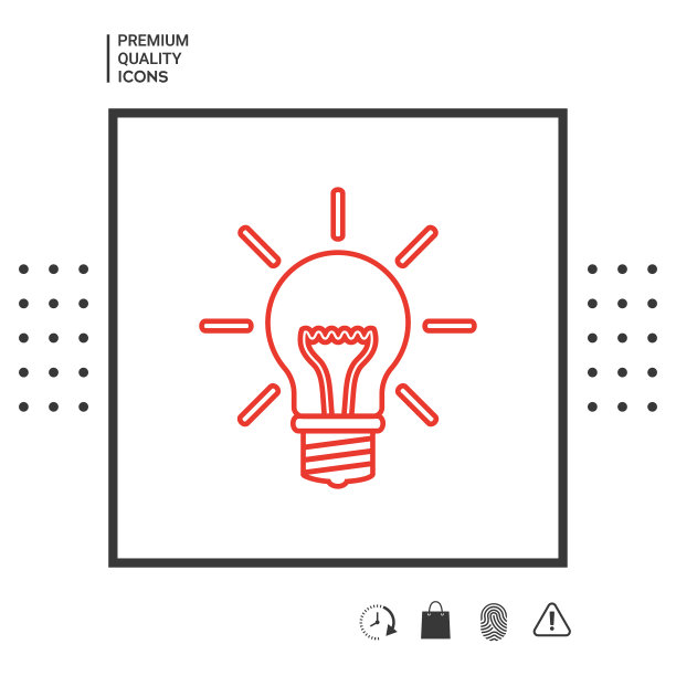 灯泡-新想法线图标图片下载
