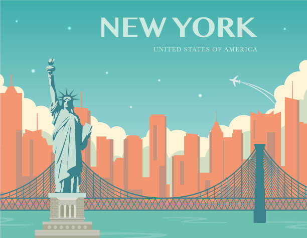 自由女神像是世界地标，美国的象征图片下载