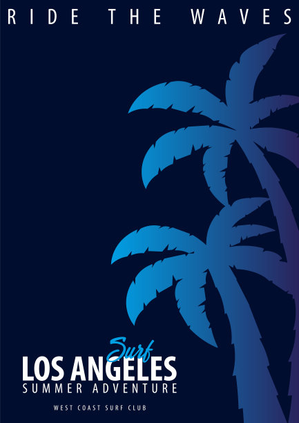 洛杉矶冲浪图片与手掌t恤图片下载
