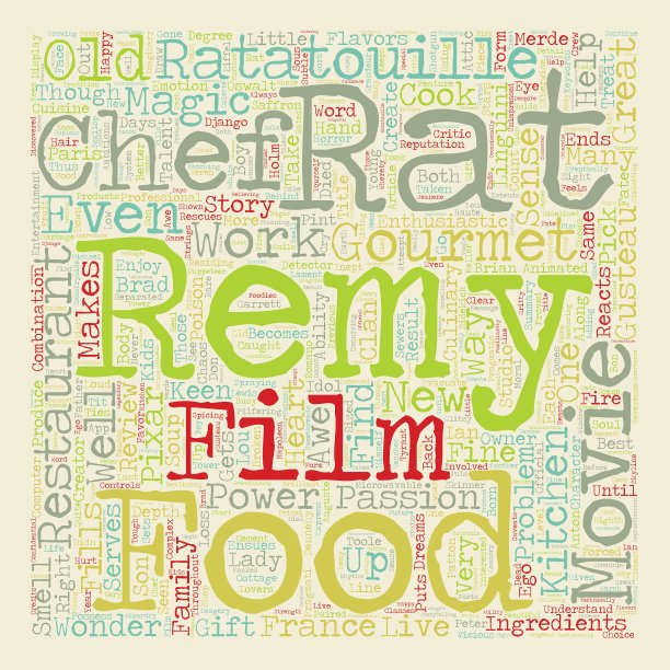 杂烩电影评论文本背景词云图片下载