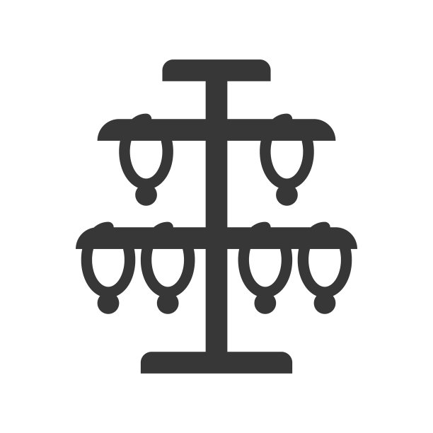 项链展示架珠宝图标字形风格图片下载