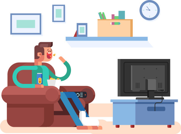 人看电视图片下载