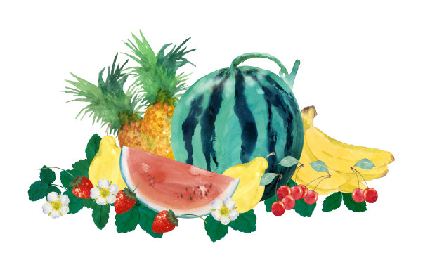水彩的水果图片下载