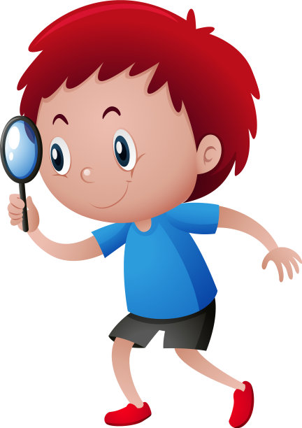 透过放大镜看的男孩图片下载