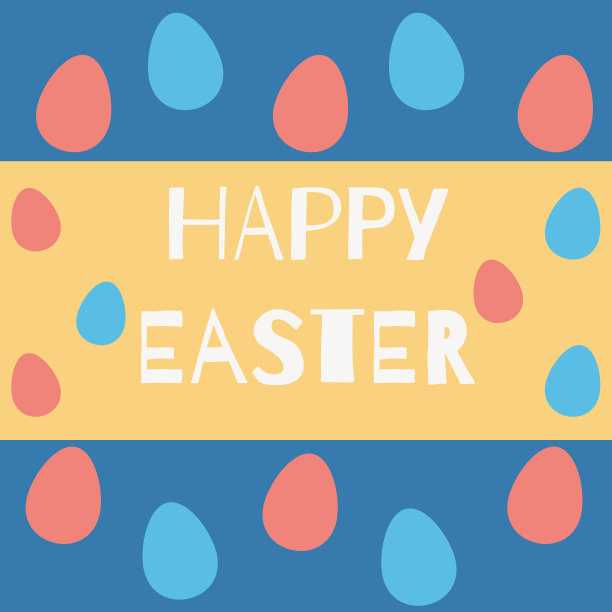 节日彩色复活节彩蛋的背景图片下载