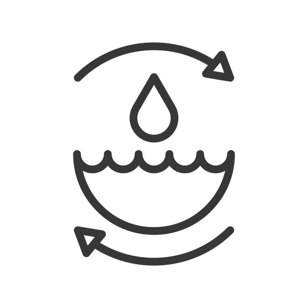 水滴箭头节约用水图标图片下载