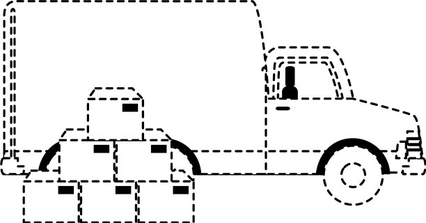 带箱子的货车图片下载