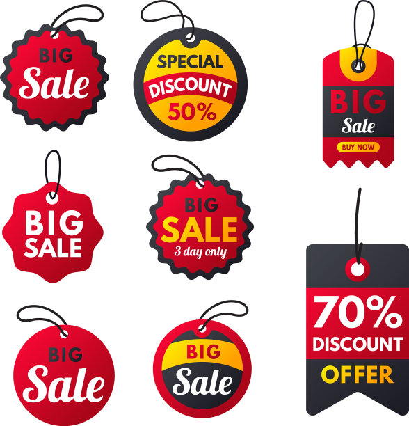 超级销售额外奖金红色横幅文字标签图片下载