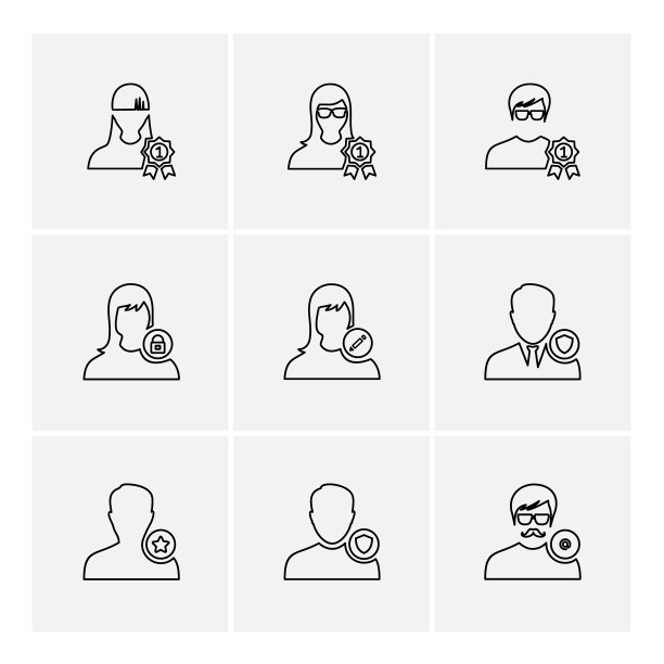 Avtar用户配置文件头像eps图标集图片下载