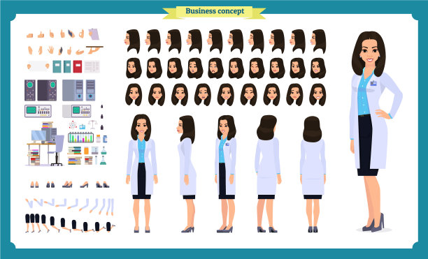 科学家人物创造集女工作者图片下载