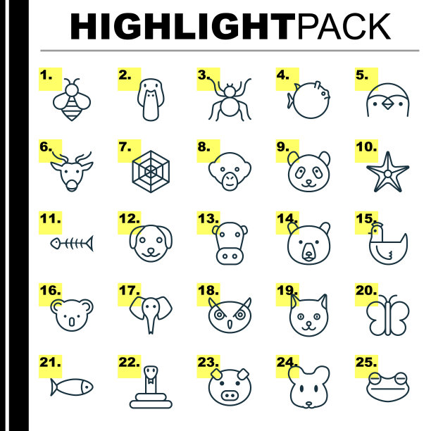 动物学图标集熊小猪图片下载