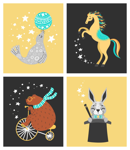 马戏团的动物很可爱图片下载