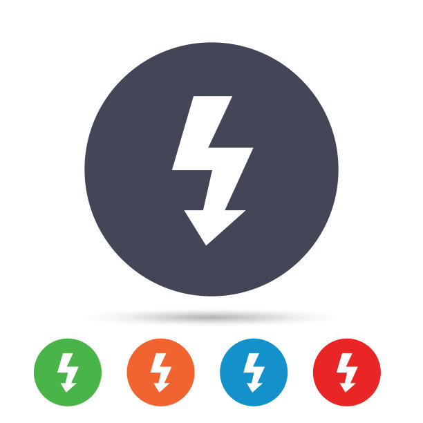 照片闪光标志图标闪电符号图片下载