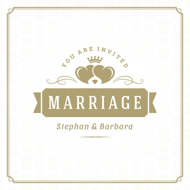 婚礼保存日期的请柬设计图片下载