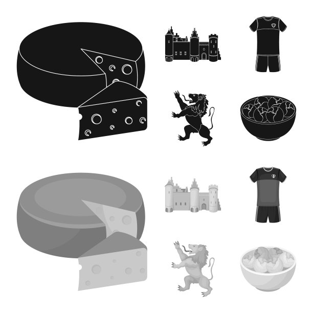 奶酪、狮子和其他国家的象征图片下载