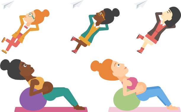 一组家庭和业务字符图片下载