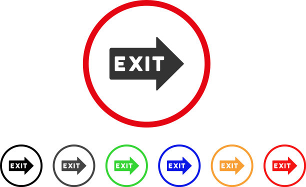 退出箭头圆角图标图片下载