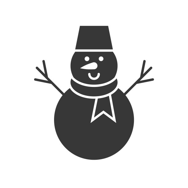 圣诞和冬季主题的雪人图标图片下载