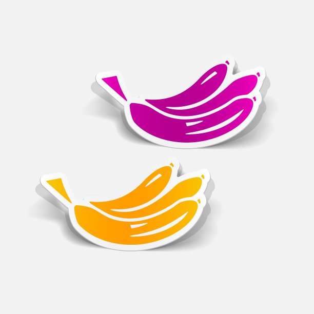 现实主义设计元素香蕉图片下载