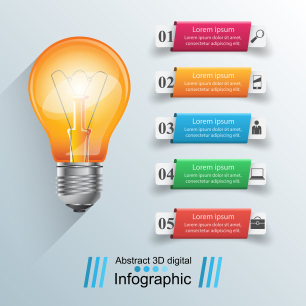 商业信息图折纸风格图片下载